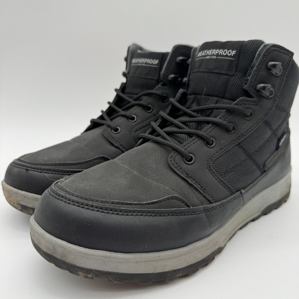 Weatherproof Men's‎ Size 9 Black Jenkins Mid Hiking Boots Shoes